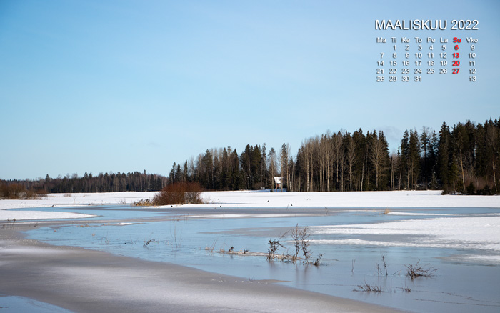 Maaliskuu 2022 kalenterikuva